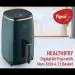 Pigeon Healthifry Digital Air Fryer, 360 High speed Air circulation Technology 1200W with Non-Stick 4.2L Basket - Green