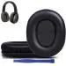 Crysendo Black Leather Headphone Cushion For Zebronics Zeb-Thunder Headphone