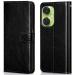 COVERBLACK Vintage Magnatic button Case inside build Back Tpu Stand View Lether Flip Cover for OnePlus CPH2467 / Nord CE3 Lite - Black