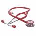 RCSP Stainless Steel Dual Head Stethoscope For Doctors And Medical Student, Pediatric And Adult Light Weight Chest Piece With Flexible Jointle Tube And Soft Sealing Ear Knobs (Red)
