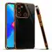 Mr. Case Tecno Spark 8C Black Silicone 6D Gold Plated Frame Back Cover