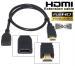 Iparn Black HDMI Male To Female Extension Cable 0.5 M