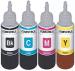 ANG Refill Ink for Use in Cannon Pixma E480 All-in-One Printer Ink Cyan, Magenta, Yellow & Black - 100 ML Each Bottle