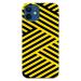 MobiEra Apple iPhone 12 Zip Zap Yellow Black Pattern Plastic Designer Printed Hard Case Cover
