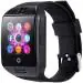 Reepud Q18 Android Smart Watch with Bluetooth Smartwatch, Camera SIM Card Smartwatch (Black Strap, FREE SIZE)