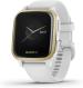 Garmin Venu Sq Step Counter Smartwatch for Unisex (White and Gold)