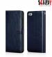 SCARDY VIVO V5 BACK COVER / LEATHER FLIP COVER / BLUE COLOR