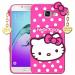Clickaway Hello Kitty Case for Samsung Galaxy J5 Prime 3D Soft Cute Cover for Girls/Women Silicone Rubber Back Cover With Pendant-Baby Pink/Pink