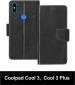 Sbms Coolpad Cool 3, Coolpad Cool 3 Plus Black Artificial Leather Shock Proof Flip Cover