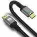 BESTOR 8K Hdmi 2.1 48Gbps Ultra High Speed Hdmi Braided Cord-4K 120Hz 8K 60Hz, Dts:X, Hdcp 2.2 & 2.3, Hdr 10 Cable Compatible With Projector, Laptop, Television, Pc, Xbox (Grey, 1.5 Meter)