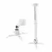 MOIZ Heavy Duty - 1 feet to 2 feet/Foot (12 inch to 24 inch) Adjustable Projector Ceiling and Wall Mount Kit Bracket Stand with Tilt Option (Weight Capacity - 15kgs) (White - 2 Feet)