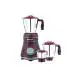 Bajaj IVORA 800W Mixer Grinder with 3 Jars, Red