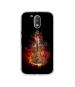 Casotec Burning Violin Design Printed Silicon Soft TPU Back Case Cover for Motorola Moto G4 Plus