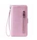 Trounce Zipper Series Faux Leather Pink Wallet Flip Case Mobile Cover For OnePlus Nord 2