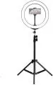 Webilla 10 Inch Led Selfie Ring Light With 7 Feet Tripod Stand, Camera Light With Cool Warm Mix Light, Led Circle Light