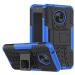 Accessories Kart Motorola X4 Blue Plastic, Polycarbonate Shockproof Kickstand Back Case Cover