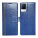 A D Enterprises Blue GP Flip Cover for Vivo V21 5G | Magnetic Case | Shock Absorbent | Flip Cover Vivo V21 5G