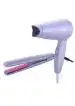 Philips Hp8643/56 Purple Ceramic 1000W Hair Dryer and Straightener