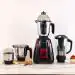 Wonderchef Platinum Mixer Grinder with 4 Jar Stainless Steel Jar Black & Crimson, 750W