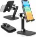 Shahn Phone Holder for Table, Foldable Universal Mobile Stand for Desk with Adjustable Height & Angle