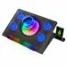 Archer Tech Lab, Squall 200 RGB Gaming Laptop Cooling Pad with Aluminium Metal Grid, 5 Turbo Fans, Dual USB Ports, 5 Adjustable Angles, 4-Place Adjustable Phone Holder (Supports up-to 17