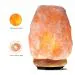 Coku Home Decoration Pink Himalayan Rock Salt Air Purifier Table Lamps With Wood Base