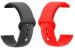 Black Lovies Black, Red Silicone Smart Watch Strap For Amaze Fit Gts 2, 2E, 2 Mini (Pack Of 2)