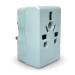 Upix 3 in 1 Worldwide Universal Multi Plug Socket, Travel Adapter Plug with Surge Protector (Fuse), World to India Travel Adapter Plug, World (USA, UK, Canada, and More) to India Adapter Plug