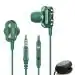 pTron Boom Ultima 4D Dual Driver, In Ear Gaming Wired Headphones with Mic, Volume Control & Passive Noise Cancelling Boom 3 Earphones (Green)