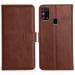 Genron Samsung M31 Flip Back Cover, Full Body Protection Wallet Style Magnetic Closure Leather Flip Cover Case for Samsung Galaxy M31 (Brown)