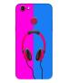 MobiEra Oppo F7 Multicolor Simple Headphone Design Plastic Hard Case Cover