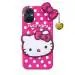 Fastship Silicone soft Hello Kitty with Pendant Case proper fit Back Cove for POCO M5 - Pink