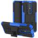 S-Hardline Nokia X6 Blue Rubber, Plastic Shockproof Hybrid Kickstand Back Case Cover