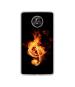 Casotec Fire Note DesignPrinted Silicon Soft TPU Back Case Cover for Micromax Canvas Mega 2 Q426