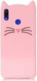 Lejaao Mi Redmi Note 7 7s 7 Pro 3D Mustache Cat Kitty Pink Rubber Mobile Back Cover