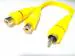 HDF RCA 1 Male to 2 Female Audio Video Y Splitter Adapter Cable Stereo Audio Y Adapter Subwoofer Audio Cable Extension Cord For Speaker