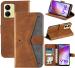 Autofocus Faux Leather Back Case Flip Cover for Vivo Y16 with ID Card Slot | Foldable Stand | 2 Card Slot | 1 Cash Slot | Magnetic Closure - Executive Brown, 21397