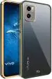 Wellchoice Back Cover for VIVO Y15S, VIVO Y10 ( Green, Gold, Transparent ) (Gold, Shock Proof, Silicon, Pack of: 1)