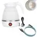 Rezek 600W Stainless Steel Heating Plate Fast Boiling Portable and Foldable Electric Kettle 600ml Multicolor