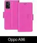Sbms Oppo A96 Pink Artificial Leather Shock Proof Flip Cover