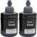 Teqbot Refill Ink 774 Black Pack 2 For Epson M105/M100/M200/M205/L605/L655 Ink Printers Black - Twin Pack Ink Bottle
