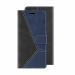 ClickCase Trendy Dual Shade Series For LG K10 2017 Navy Blue and Black Faux Leather Mobile Wallet Flip Cover