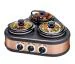 Pringle FW-1808, 3L, 210W, Slow Cooker with Ceramic Pot & Glass Lid, 3 Deep Pots (1L each), Copper