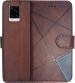 SUPER-ME Vivo V20 Dark Brown Leather Dual Protection Mobile Flip Cover