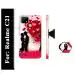 Mobi Elite Lovely Couple, Love, Heart Printed Hard Back Cover Case with Mobile Holder, Pop holder, Pop socket for Realme C21