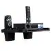 LAZYwindow Black Pvc Set Top Box Stand With 2 Remote Holder