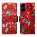 A D Enterprises Red Pattern Flip Cover for ITEL P55 5G | Magnetic Case | Shock Absorbent | Flip Cover ITEL P55 5G