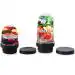 Prime Plus Abs Plastic Bullet Jar set Compatible with 2 Lock Mixer Grinders Black