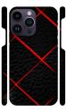 YAPZONE Cool Red Lines on Rough Black Background |Designer Printed Hard Back Cover for Apple iPhone 14 Pro Max Premium & Attractive Case for Your Smartphone
