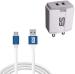 SB shopbucket White Combo Of One Wall Charger And One Micro Usb Cable